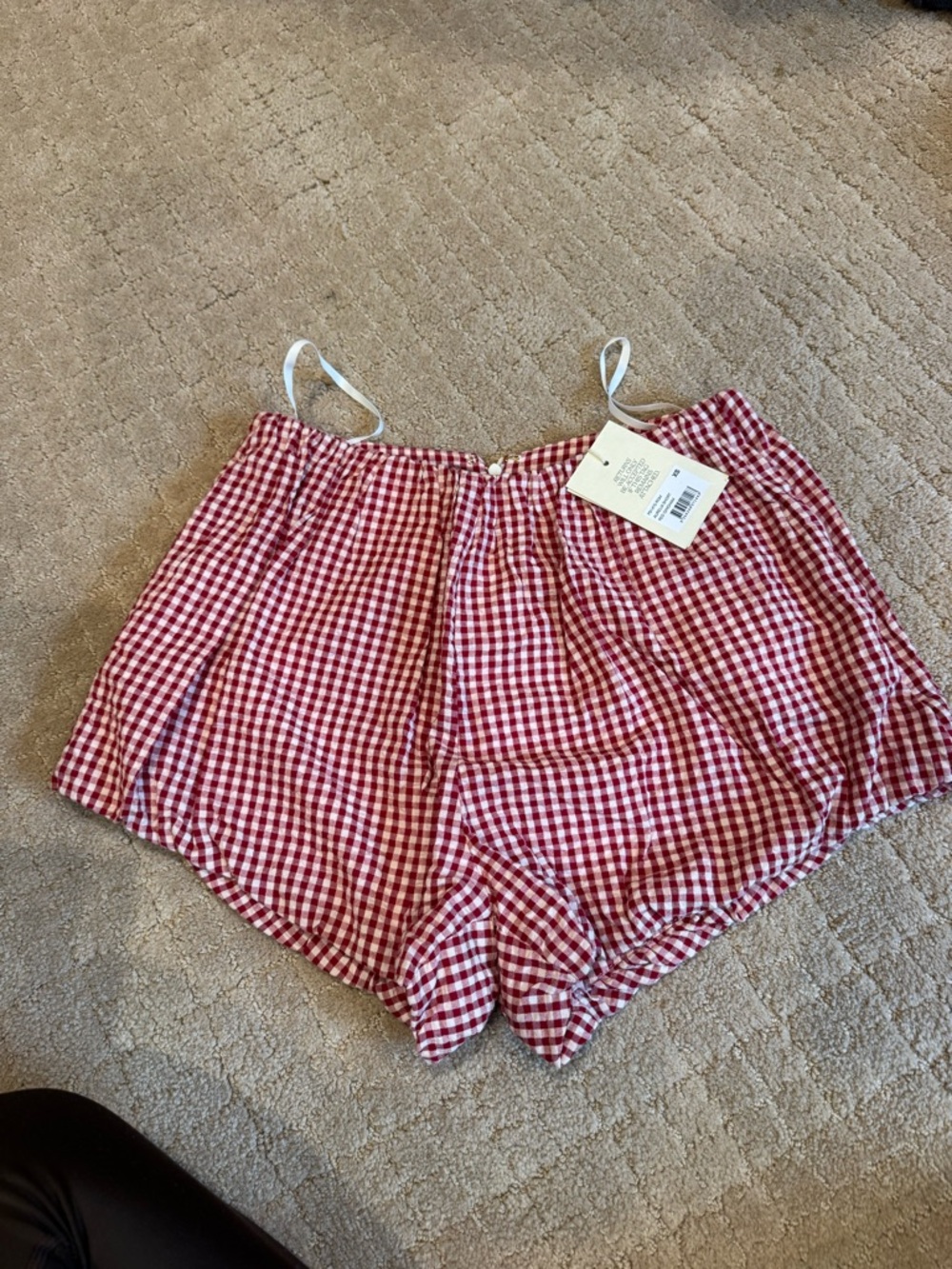Posse Red and White Gingham Crop top and shorts set ( read description) - Picture 5 of 6